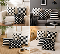 Black & White Polka Dot & Striped Cushion Covers