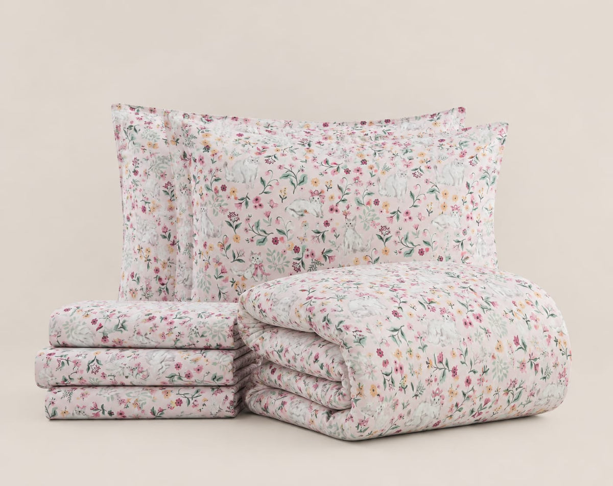 Floral Printed Bed Sheet Set