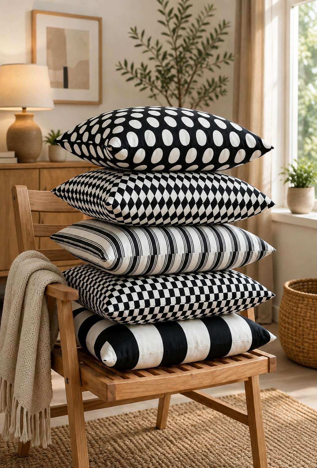 Black & White Decorative pillow Covers