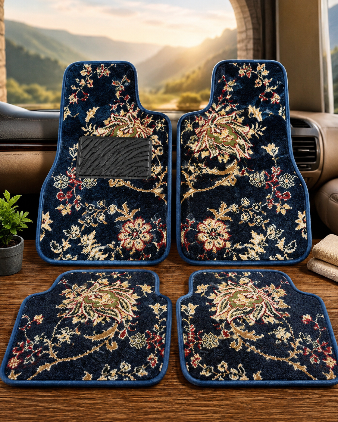 Luxury Floral Car Floor Mats – Premium Quality