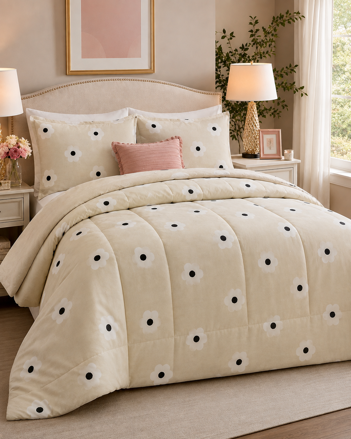 Luxury Soft Dotted Comforter Set – Elegant & Cozy Bedding