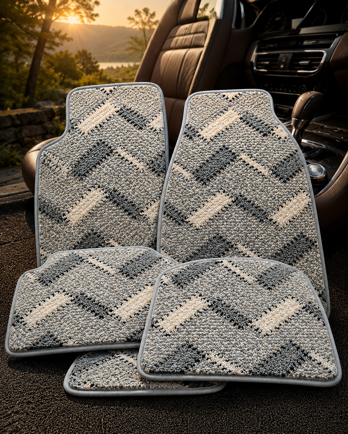 Premium Car Floor Mats – Universal Fit, Anti-Slip & Easy Clean