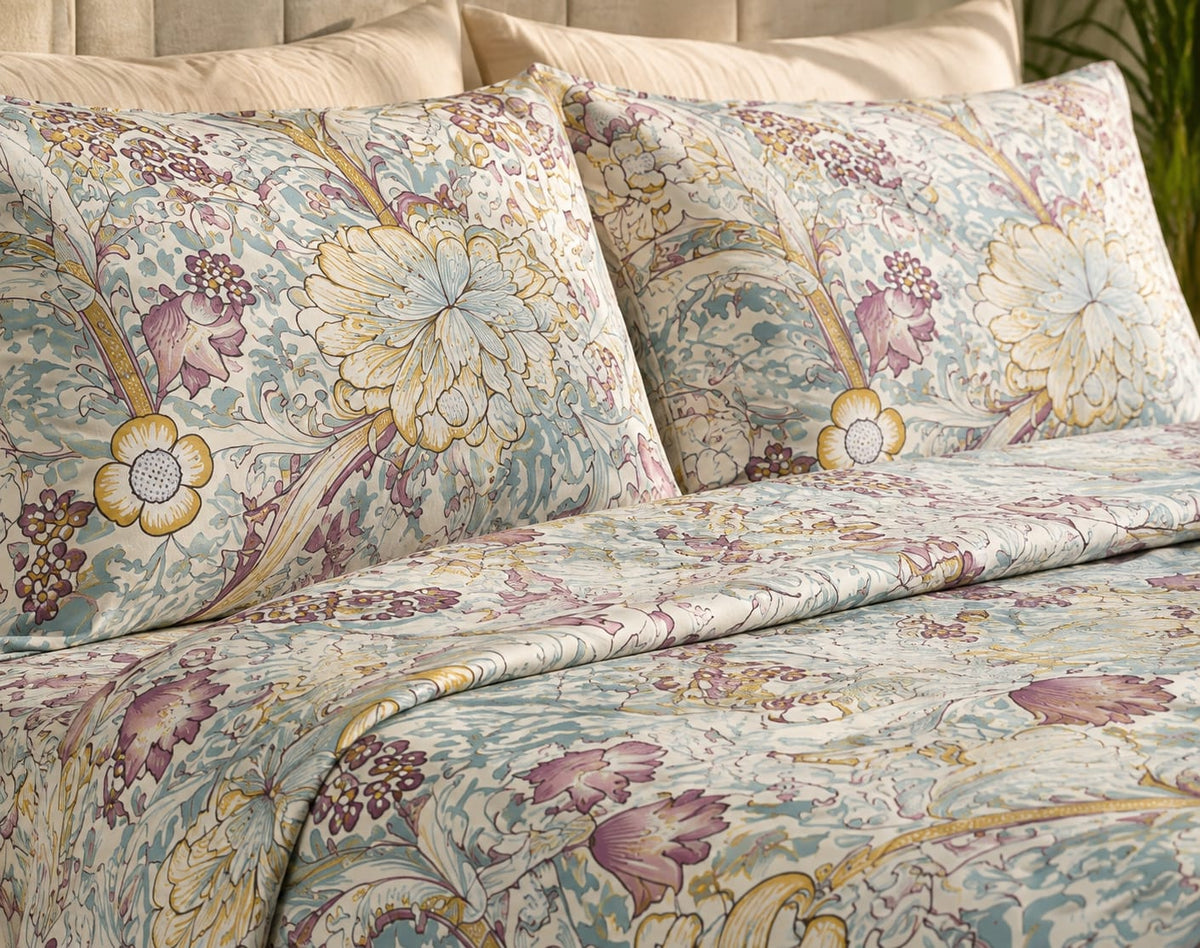 Jacobean Garden Vintage Floral Bedsheet Set